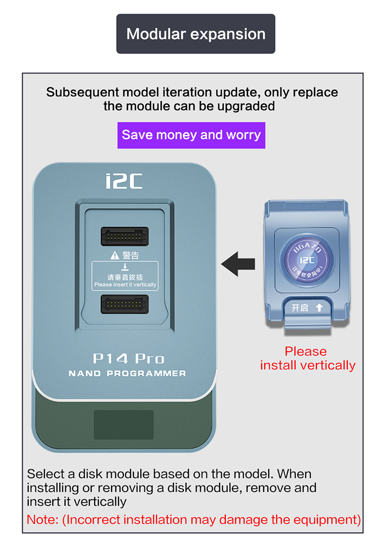 P14Pro hard disk programmer BGA60+BGA70+BGA110+BGA315+ Purple screen(图4)