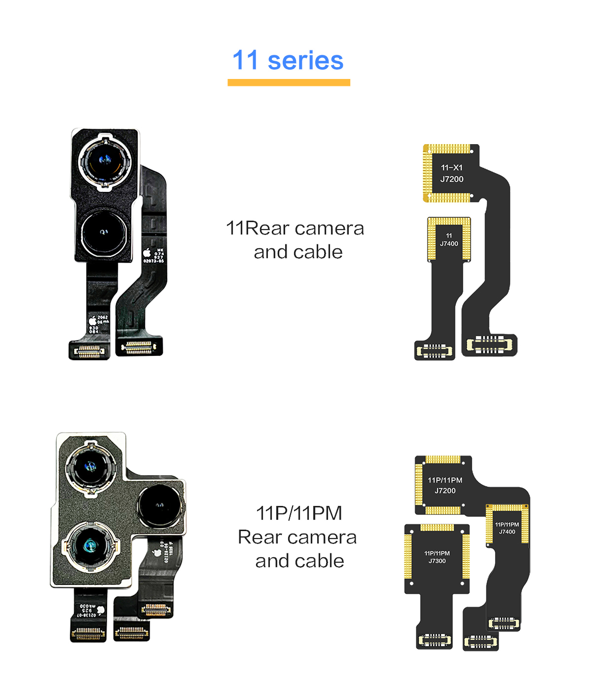 X-12PM rear camera row original appearance, gold plating process, through hole design direct welding(图3)