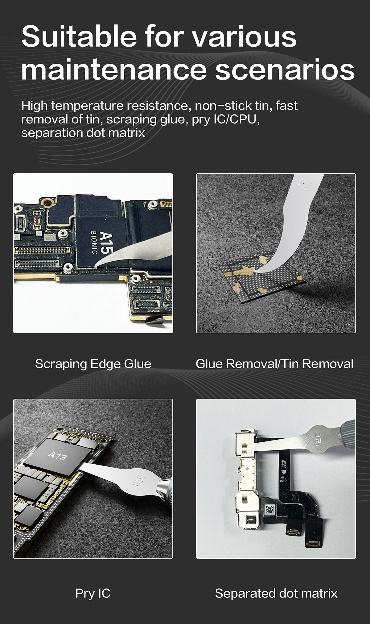 i2C Q5 Chip repair blade /Gently grip 200 repair knife handle  Remove the edge glue,remove the chip (图3)