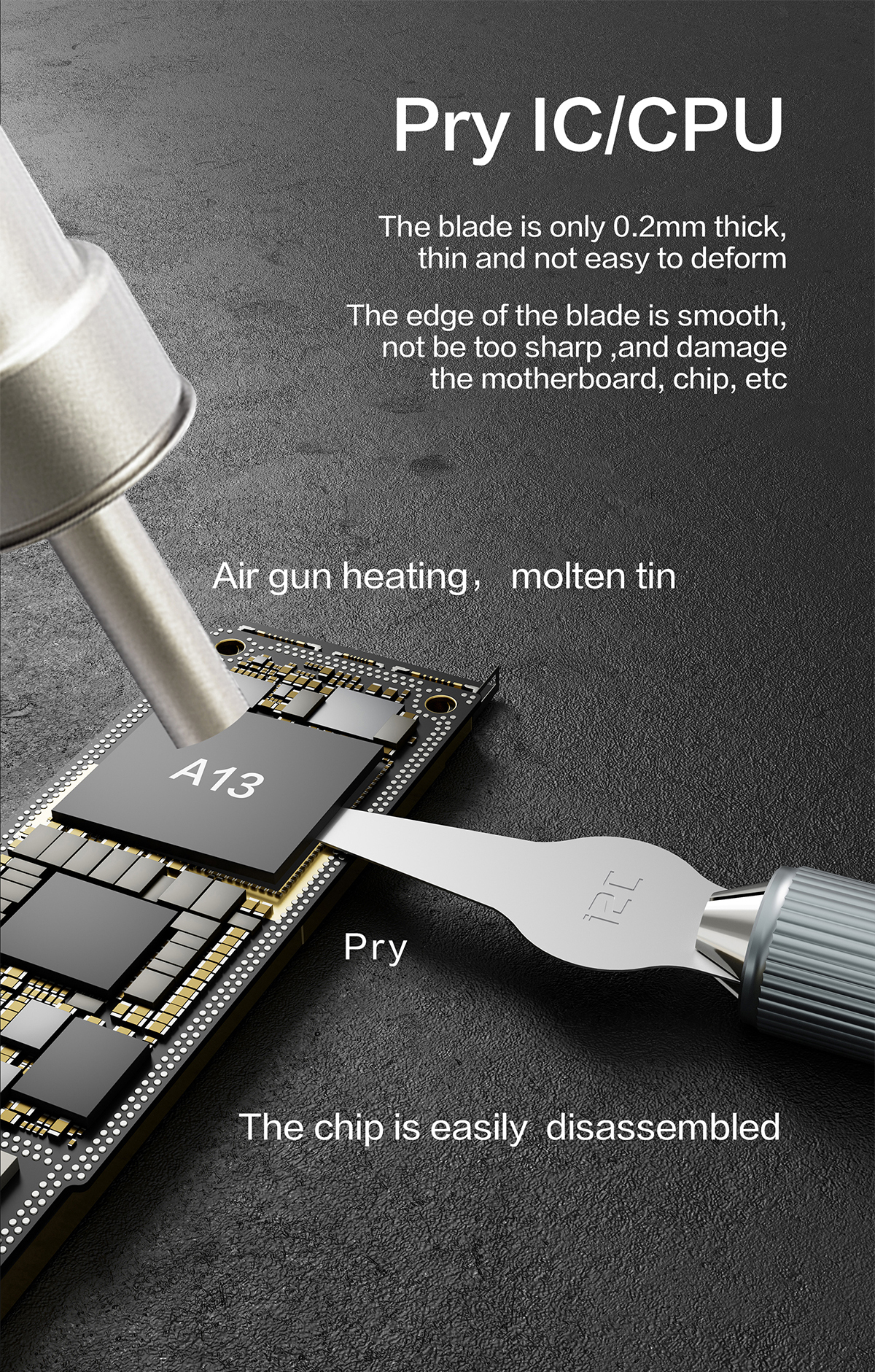 i2C Q5 Chip repair blade /Gently grip 200 repair knife handle  Remove the edge glue,remove the chip (图5)