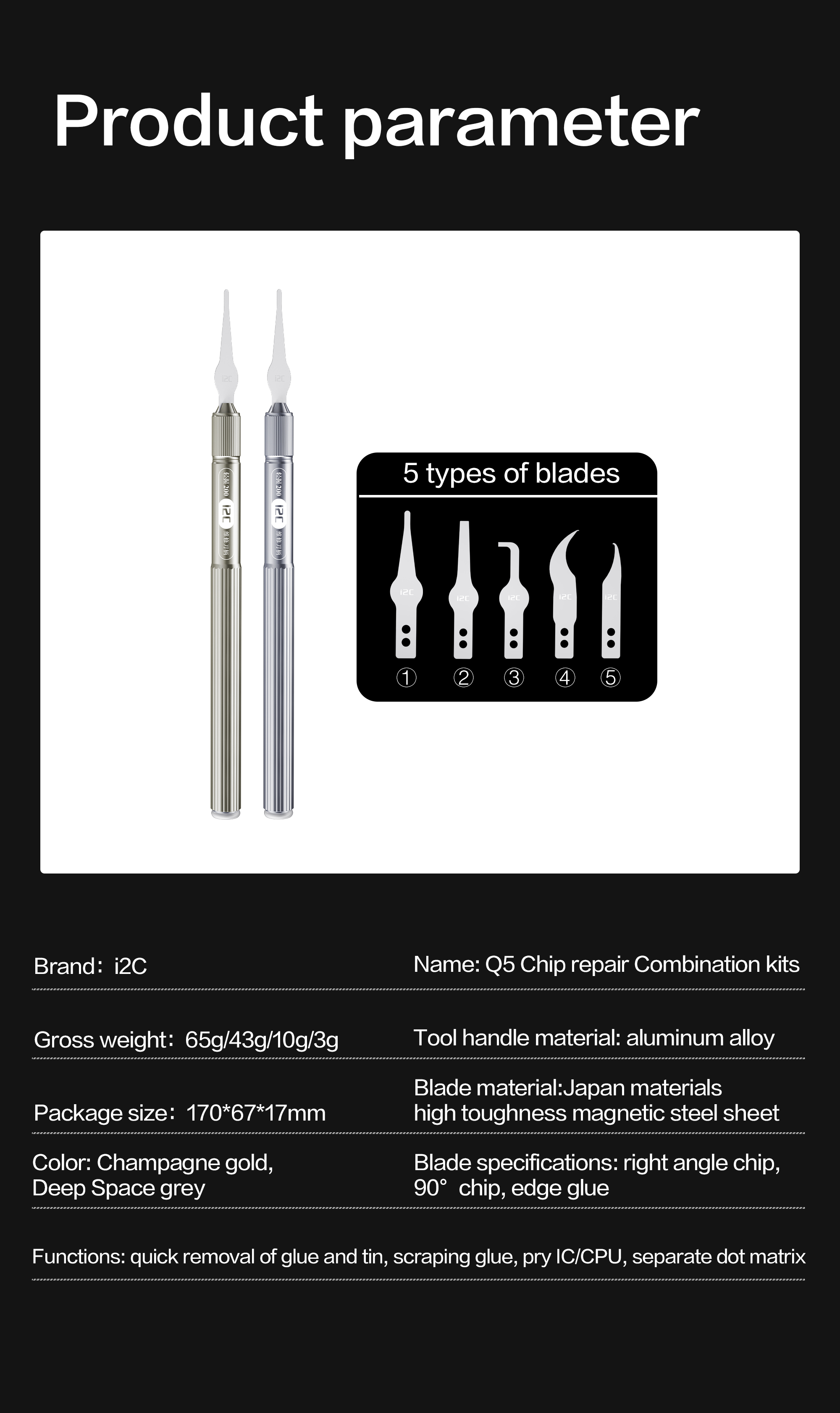 i2C Q5 Chip repair blade /Gently grip 200 repair knife handle  Remove the edge glue,remove the chip (图12)