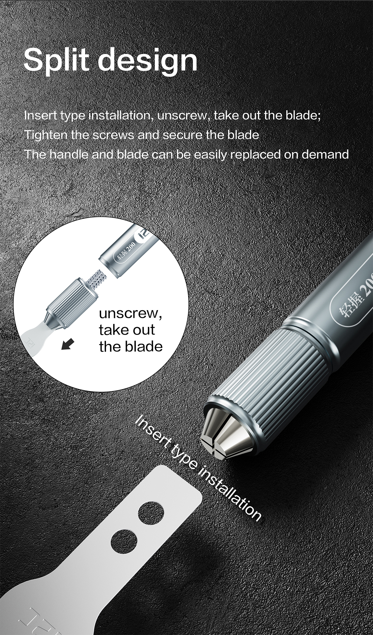 i2C Q5 Chip repair blade /Gently grip 200 repair knife handle  Remove the edge glue,remove the chip (图7)