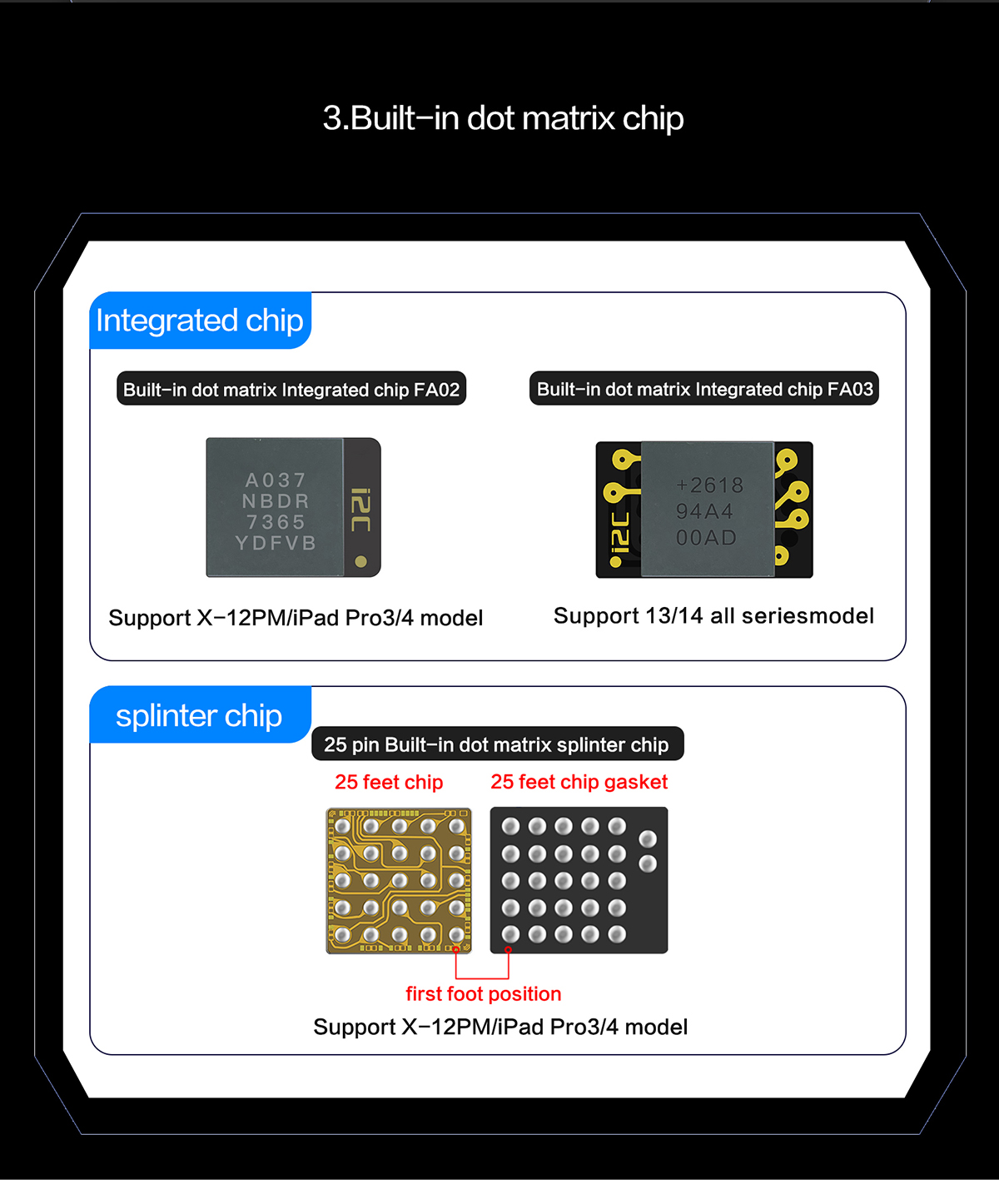 i2c external dot matrix repair cable&Dot matrix free  split activating device(图10)
