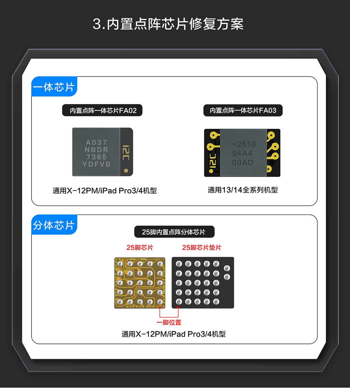 i2C外置点阵修复排线&点阵免拆修复仪MC12 免焊接 免短接 免对位(图10)